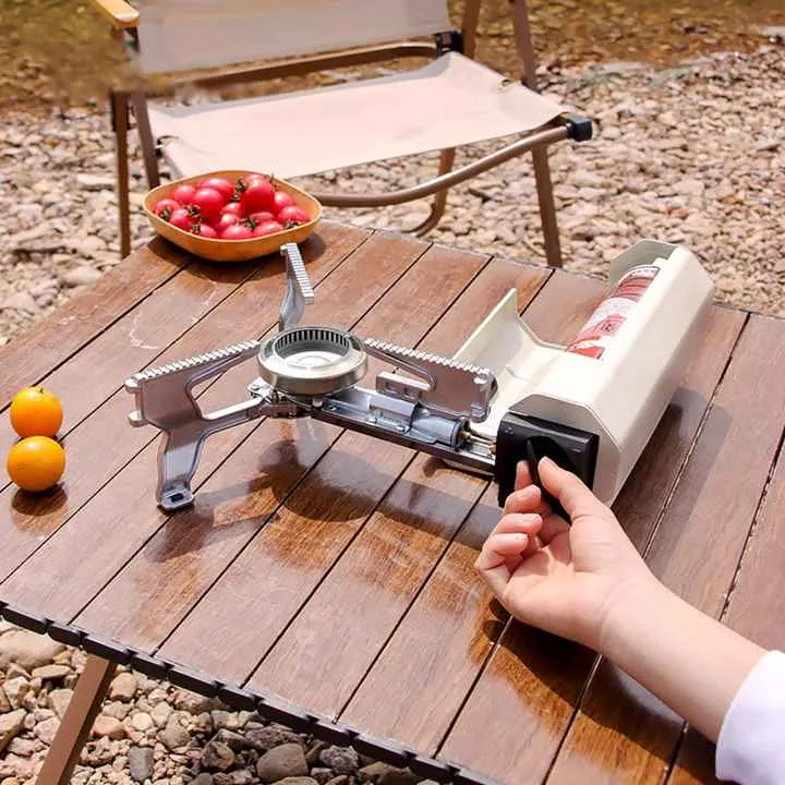 موقد غاز محمول قابل للطي بقوة 2600 واط . 2600W Portable Folding Gas Stove 27.5cm Length