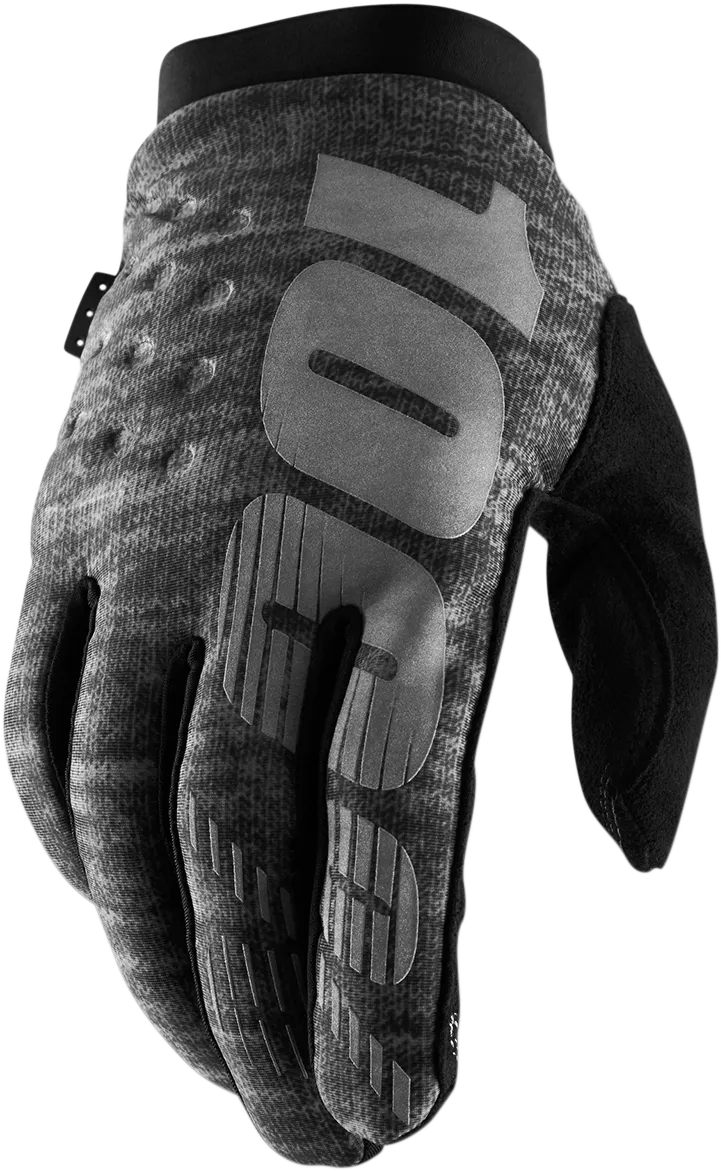 100% Brisker Gloves - Heather Gray - Medium 10003-00021