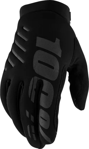 100% Women's Brisker Gloves - Black/Gray - Large 10005-00003