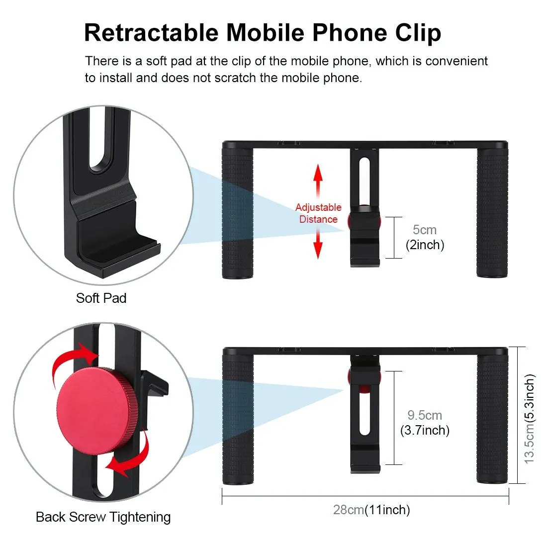 4-In-1 Vlogging Kit | LED Light | Microphone | Tripod | Stabilizer | Portable