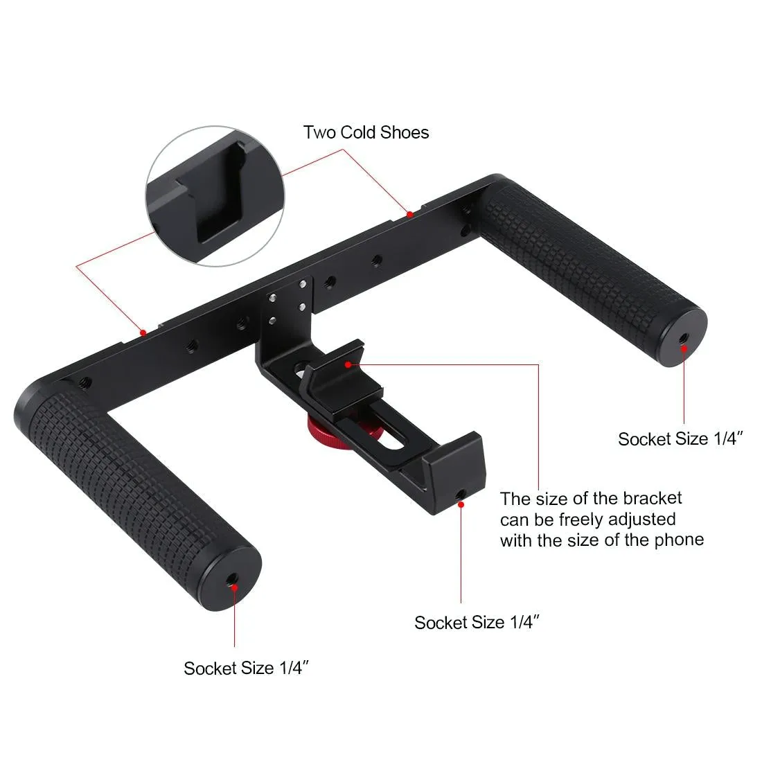 4-In-1 Vlogging Kit | LED Light | Microphone | Tripod | Stabilizer | Portable