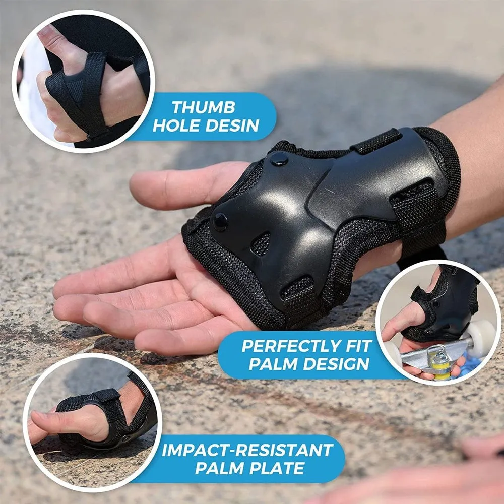 6pcs Adult/child Knee Elbow Pad Wrist Guard Protective Gear Set for Roller Skating Skateboard