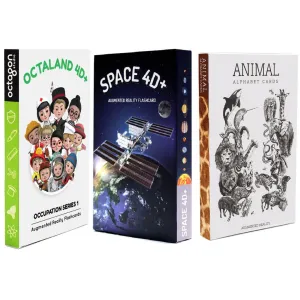 Big Combo 4D  Flash Cards <br> Interactive Augmented Reality Cards, Set of 3