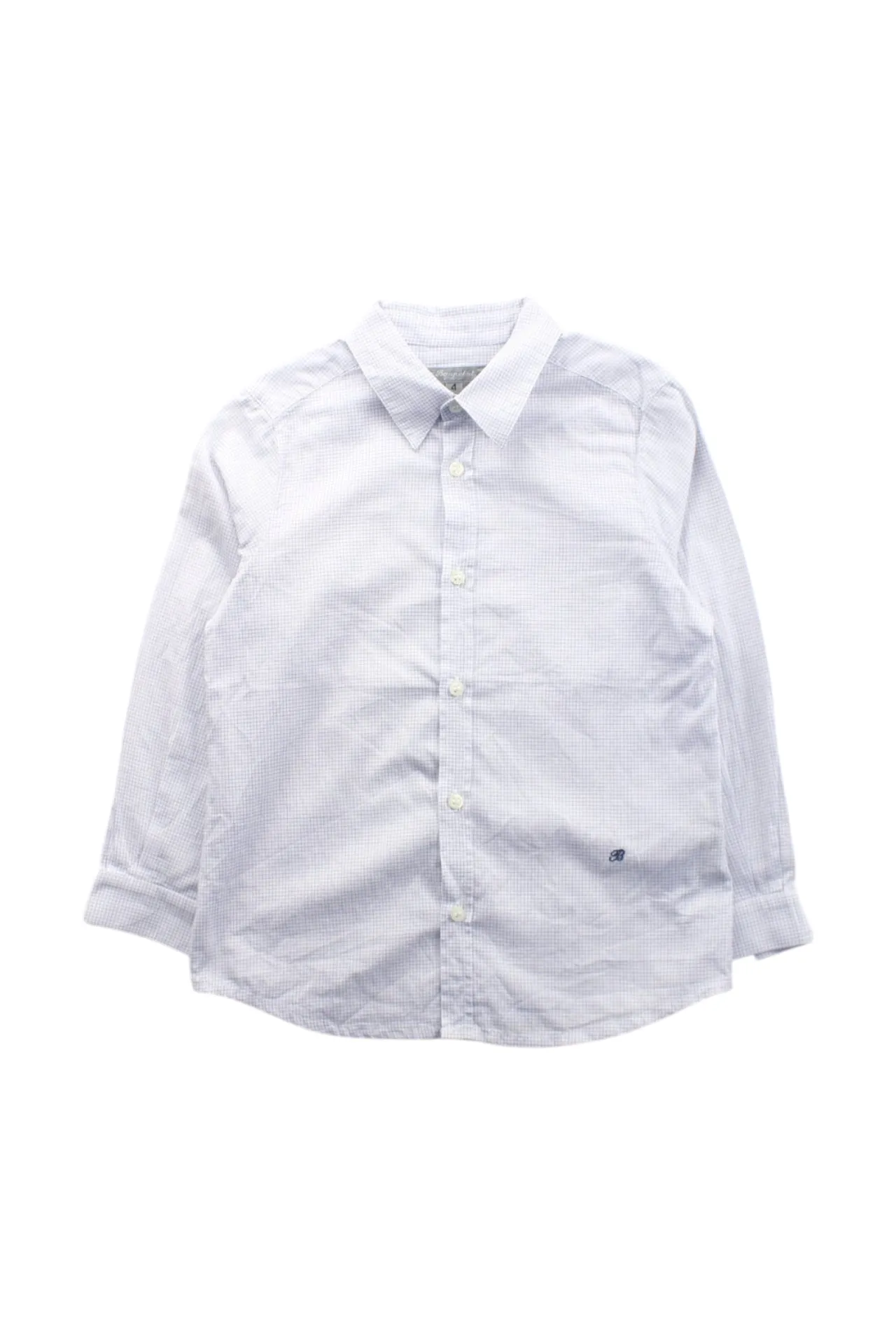 Bonpoint Long Sleeve Button-Down Shirt 4T
