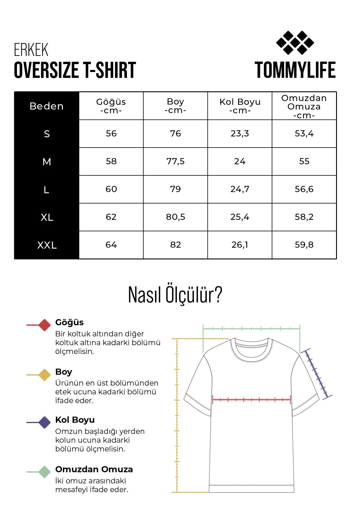 büyük baskili o yaka erkek oversize t-shirt - 88095