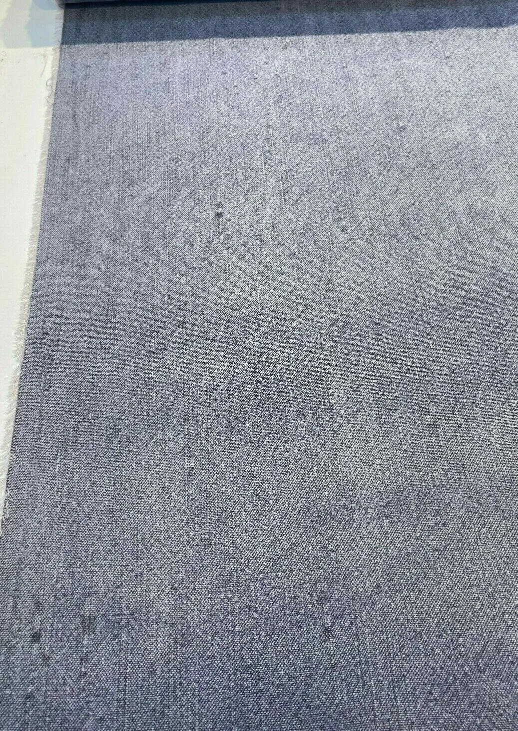 Calvin Linen Denim Blue Italian Drapery Upholstery Fabric by the yard