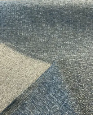 Chenille Performance Sampson Blue Denim Upholstery Fabric by the yard