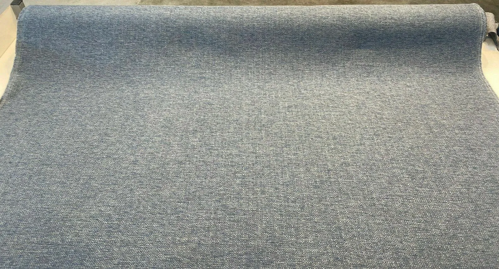 Chenille Performance Sampson Blue Denim Upholstery Fabric by the yard