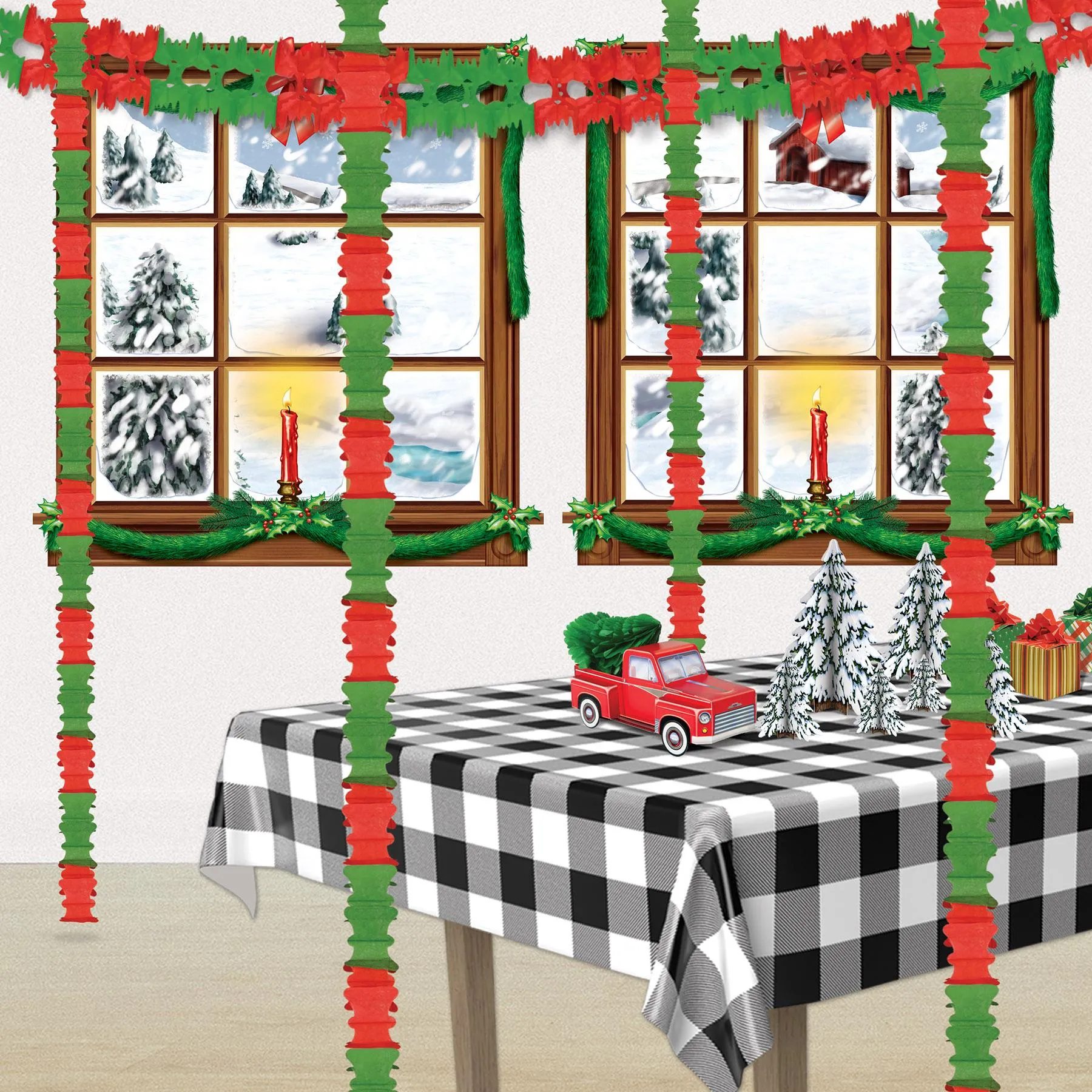 Christmas Pageant Garland - red & green