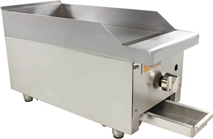 HOCCOT 12"/24" Countertop Commercial Gas Griddle, Stainless Steel Flat Top Grill
