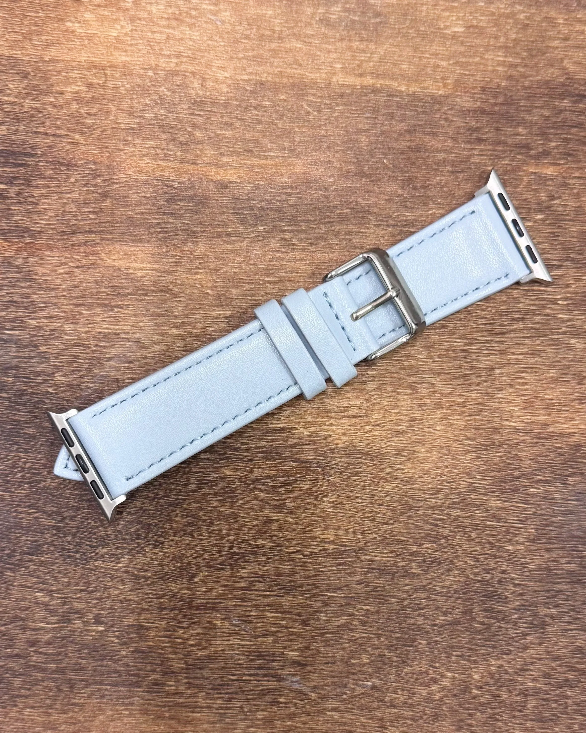 Ice Blue Vegan Leather Apple Watch Band