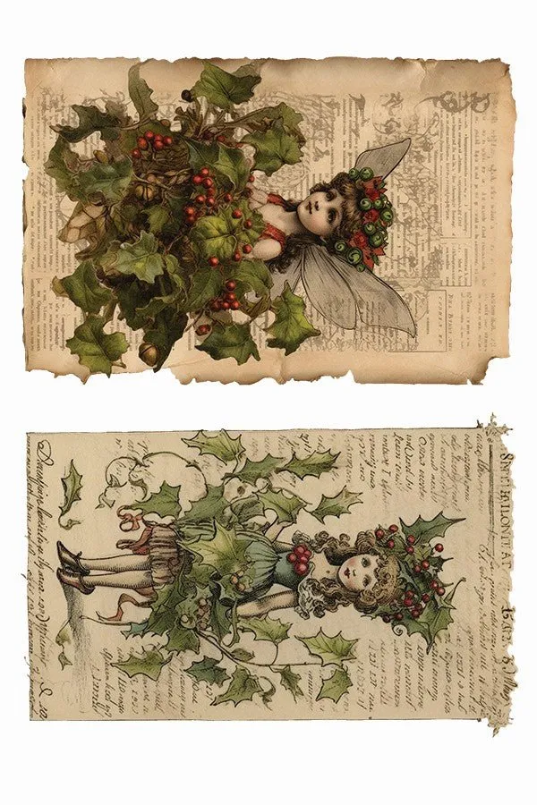 IOD - Fairy Merry Christmas Transfer (8″X12″ Pad- 8 Sheets) 2023 Christmas Release