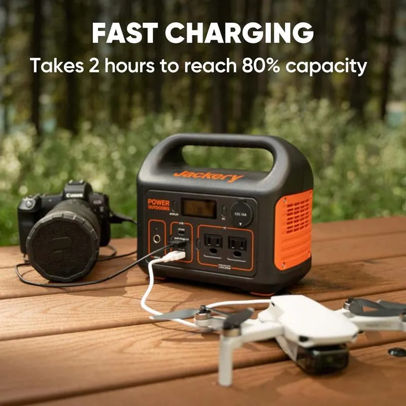 Jackery Portable Power Station Explorer 300 for Summer Travel, 293Wh Backup Lithium Battery, 110V/300W Pure Sine Wave AC Outlet, Solar Generator (Solar Panel Not Included) for Outdoors Camping Travel Hunting Blackout Power Portable Solar