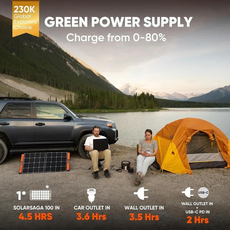 Jackery Portable Power Station Explorer 300 for Summer Travel, 293Wh Backup Lithium Battery, 110V/300W Pure Sine Wave AC Outlet, Solar Generator (Solar Panel Not Included) for Outdoors Camping Travel Hunting Blackout Power Portable Solar
