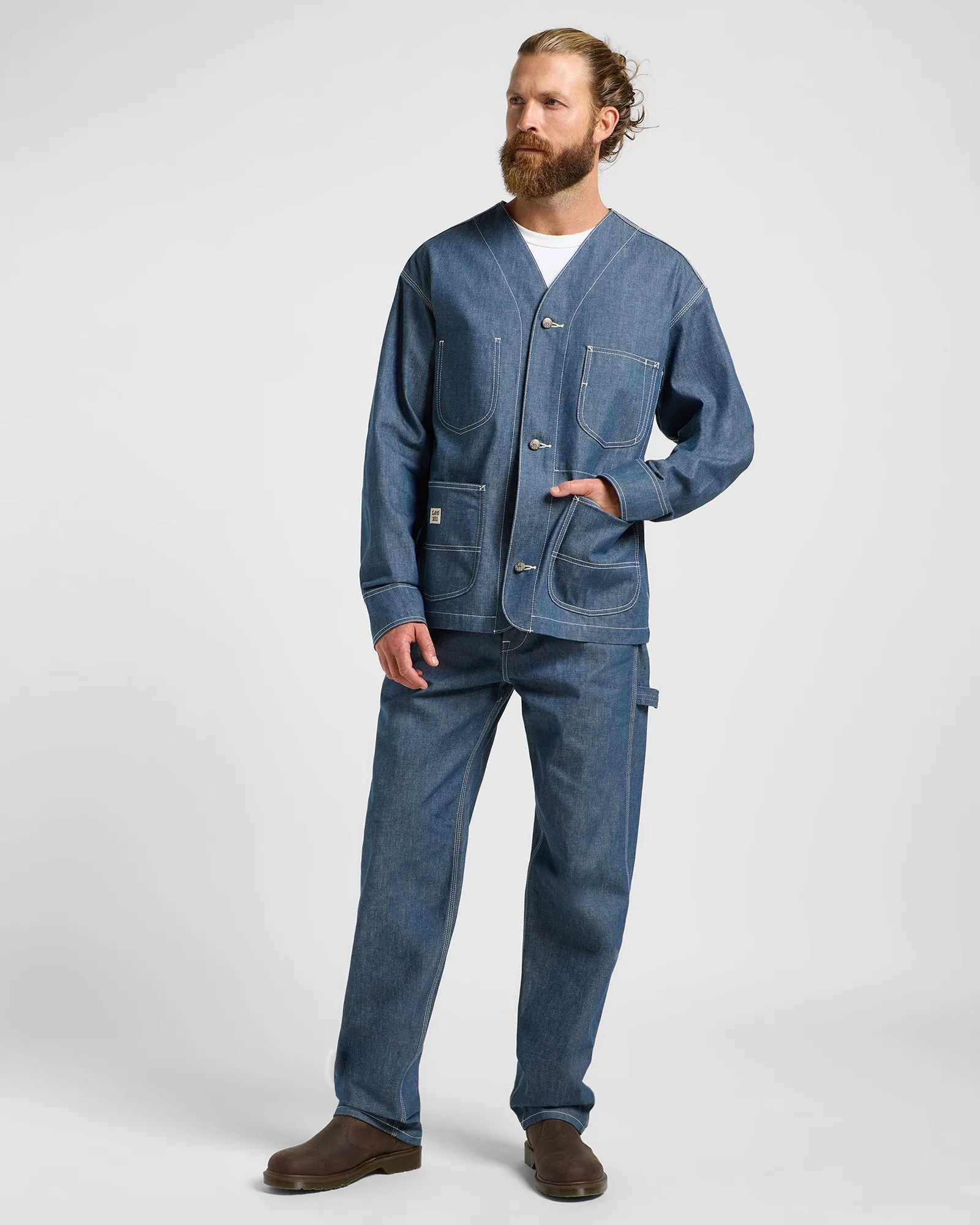 Lee 101 31JR Selvedge Denim Chore Coat - Raw