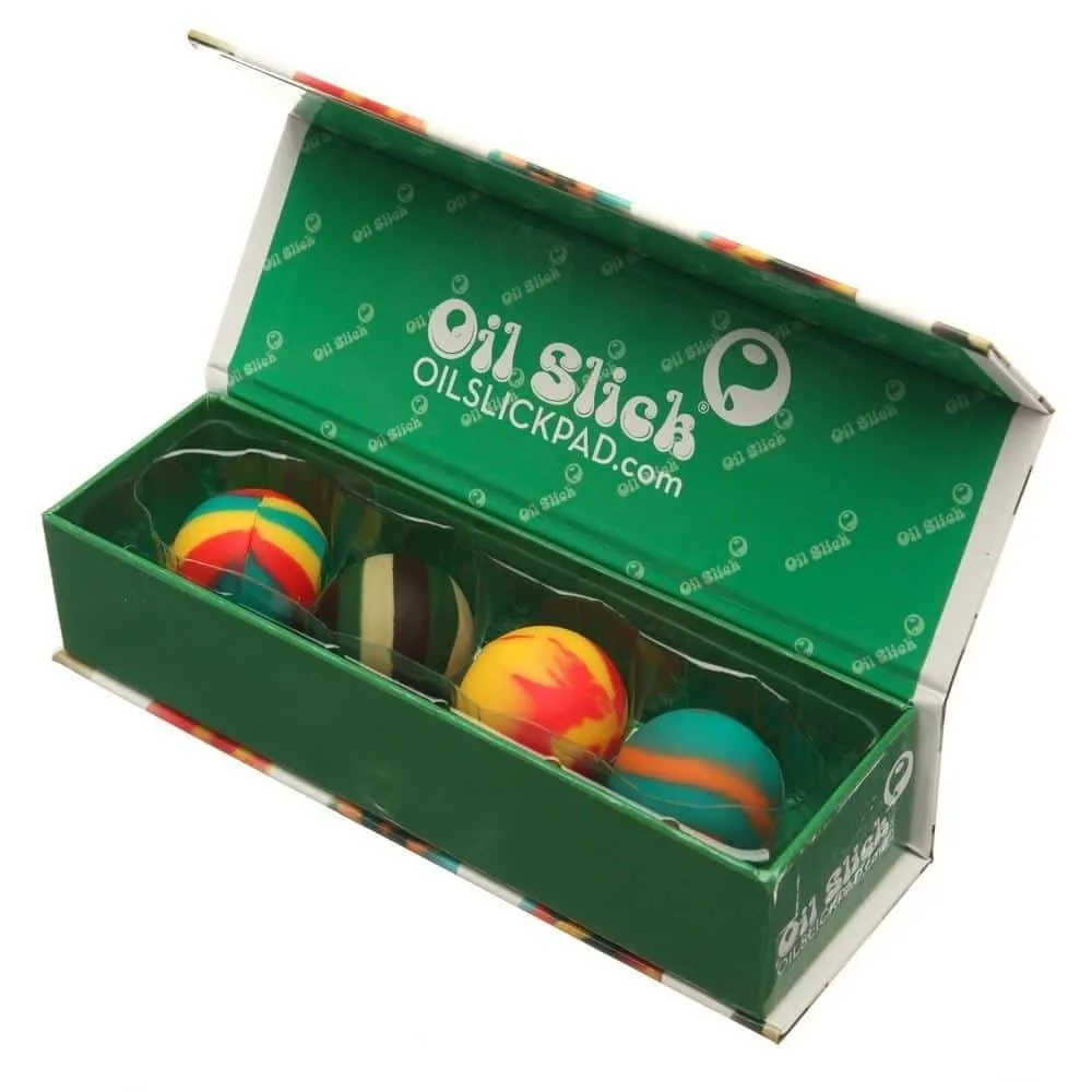Oil Slick - Four Pack of Rasta Mix Slick Ball Minis