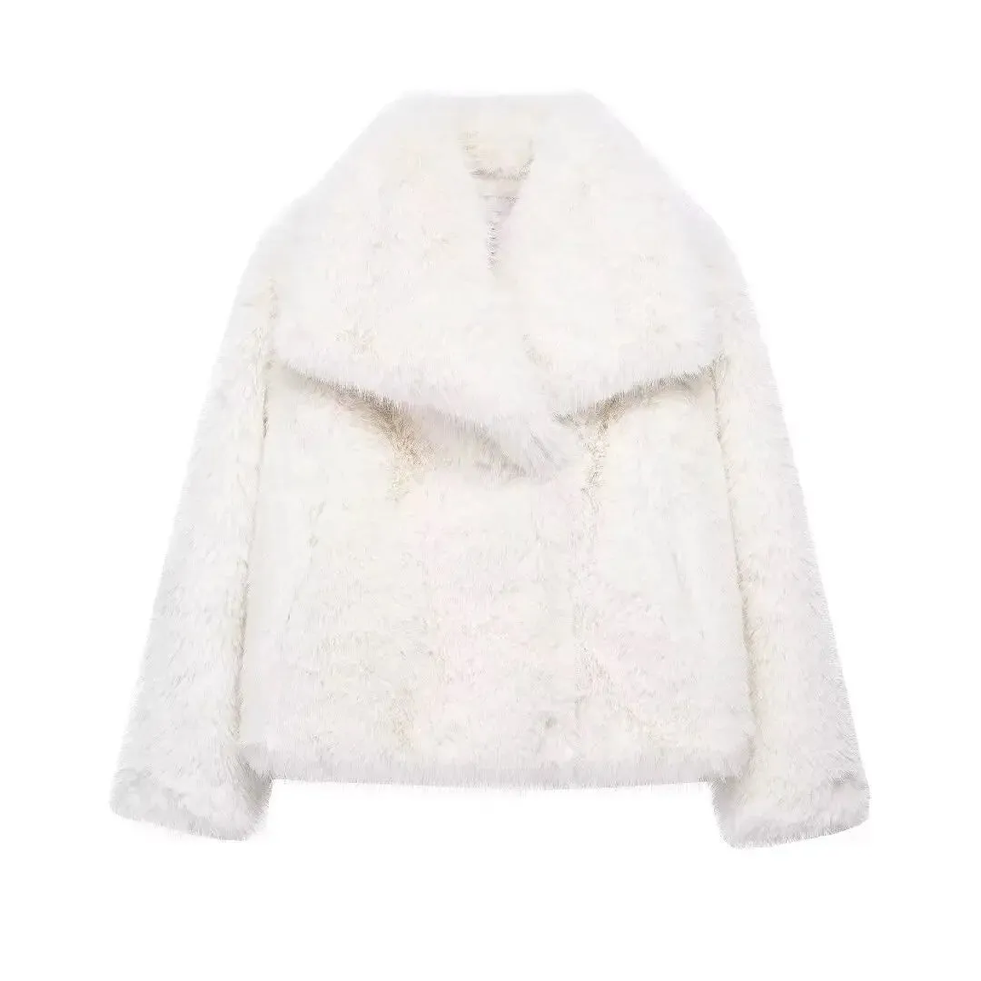 White Faux Fur Jacket