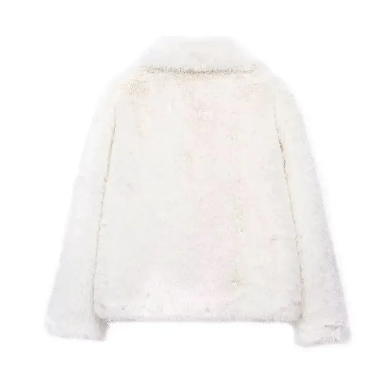 White Faux Fur Jacket