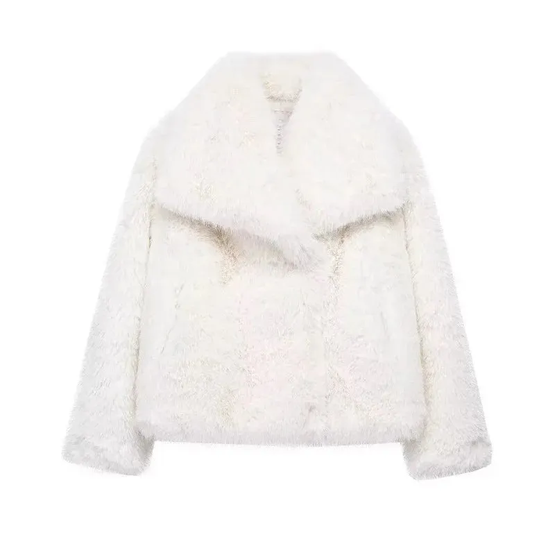 White Faux Fur Jacket