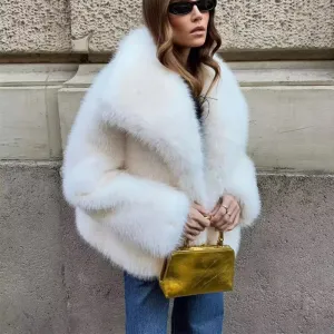 White Faux Fur Jacket